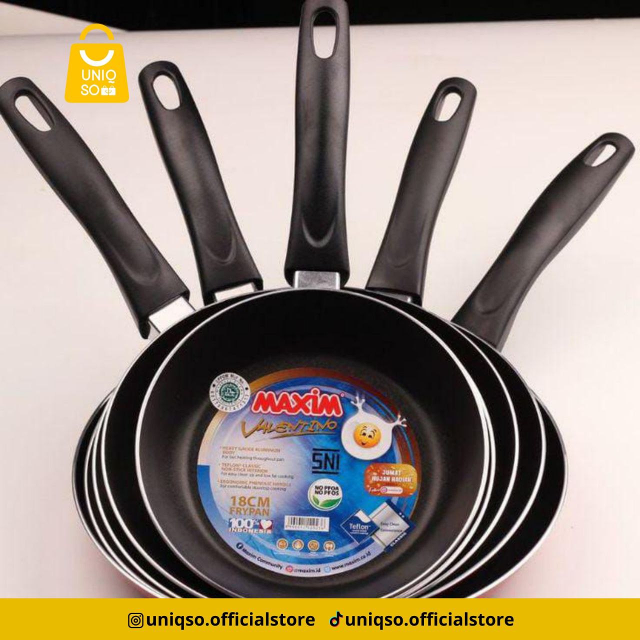 FRYPAN TEFLON GAGANG WARNA 18 CM